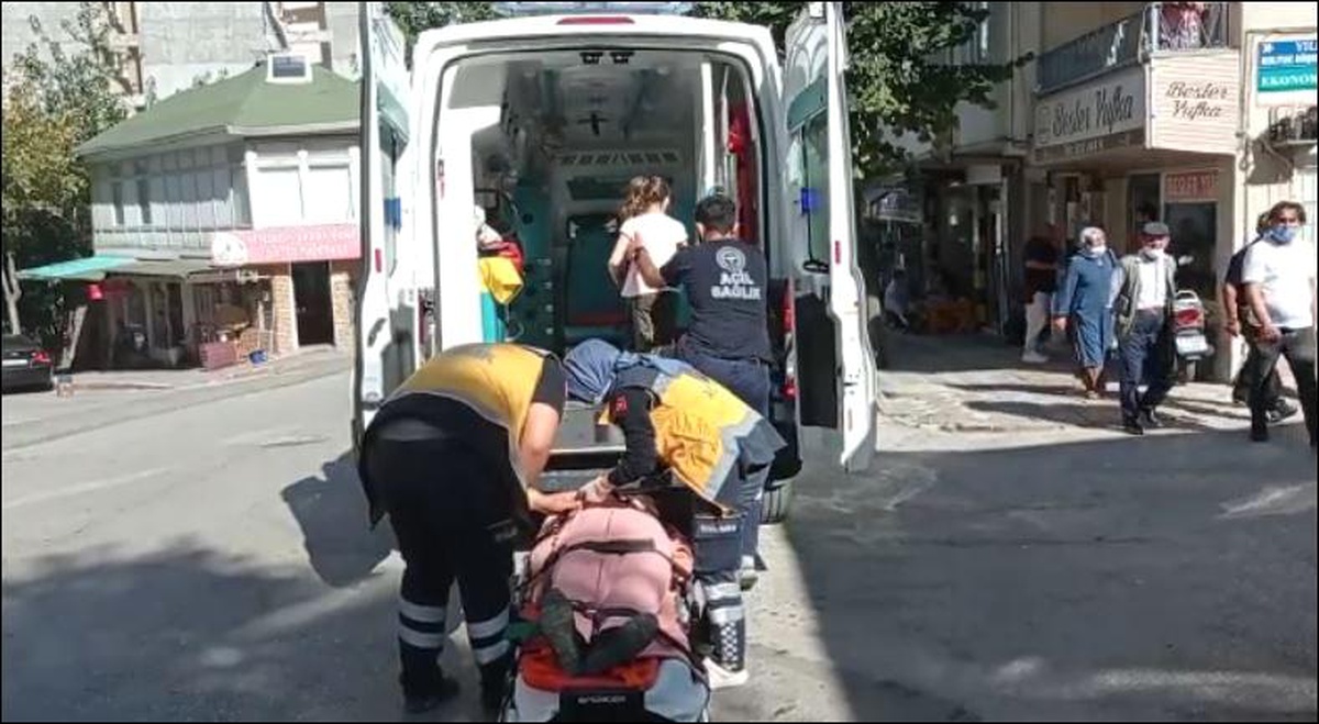 Motosikletin çarptığı kadın yaralandı