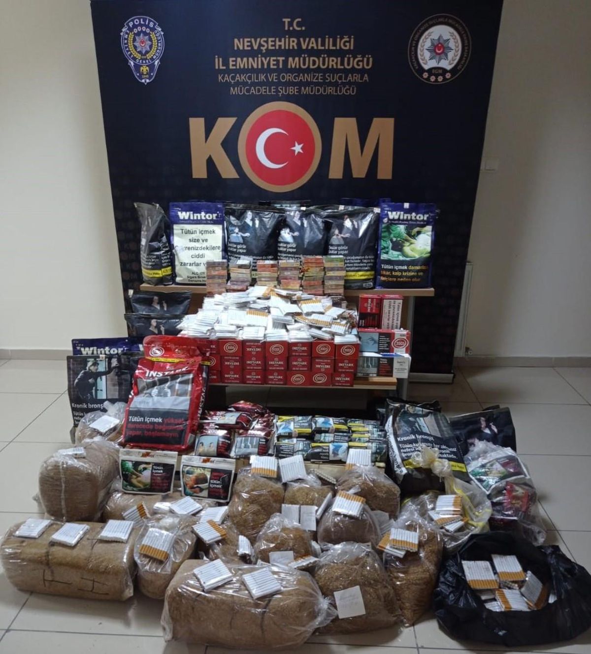 Nevşehir\'de kaçak tütün operasyonu