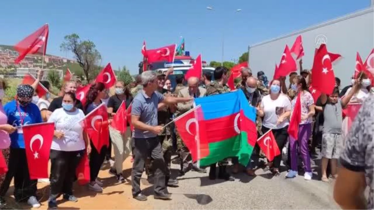 Orman yangını söndürme çalışmalarına destek veren Azeri itfaiyeciler ülkelerine uğurlandı