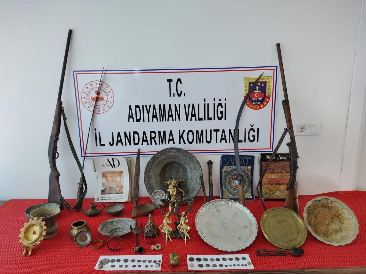 Son dakika haber... Adıyaman\'da tarihi eser operasyonu
