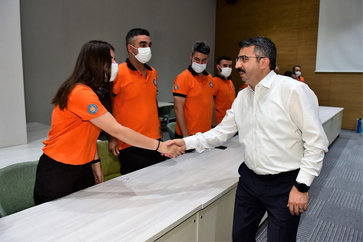 Başkan Yılmaz kahramanları ağırladı
