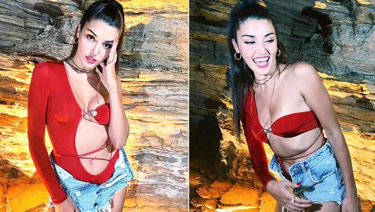 Hande Erçel\'in Bodrum kombini