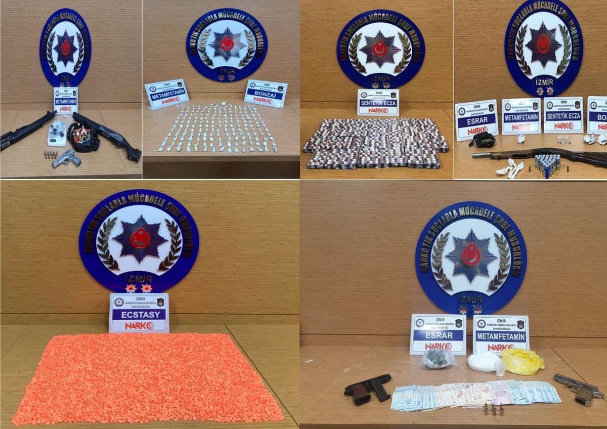 İzmir\'deki uyuşturucu operasyonlarında 26 kişi tutuklandı