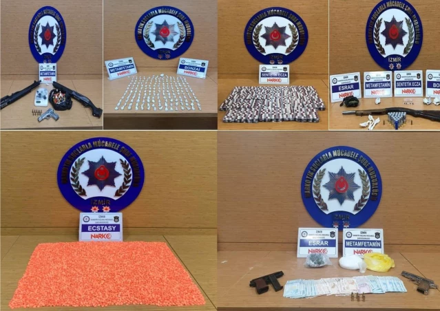 İzmir'deki uyuşturucu operasyonlarında 26 kişi tutuklandı