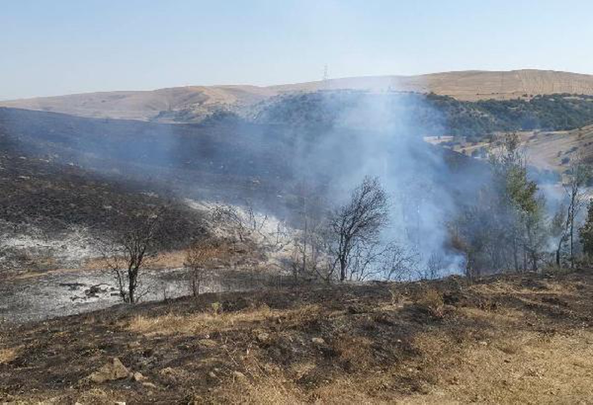 Kaynak makinesinden çıkan kıvılcımlar, 300 hektar tarlayı yaktı
