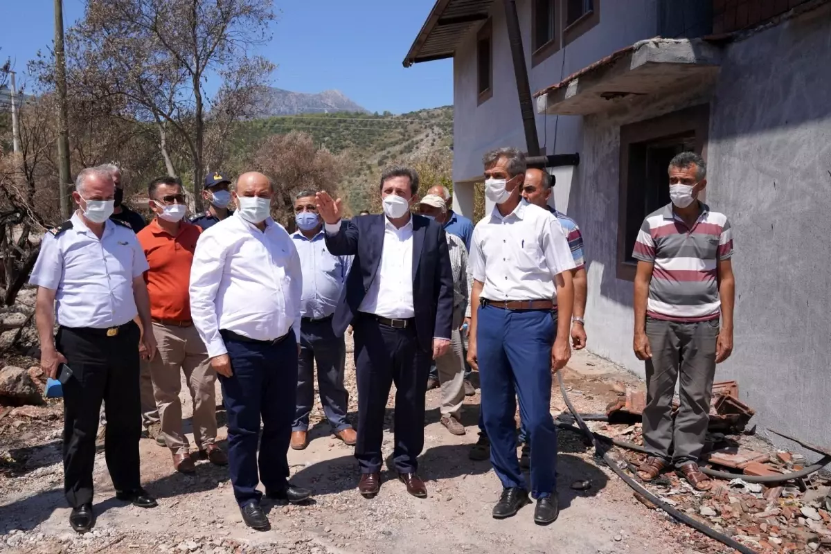 Son dakika haberleri: Vali Tavlı, yangından etkilenen bölgelerde incelemelerini sürdürüyor