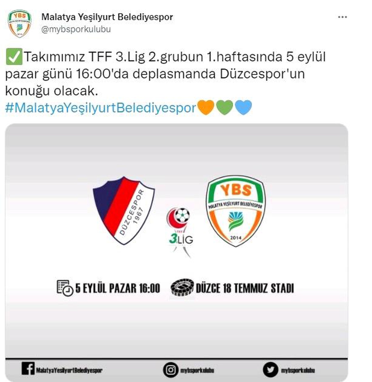Yeşilyurt Belediyespor Düzce deplasmanına gidiyor