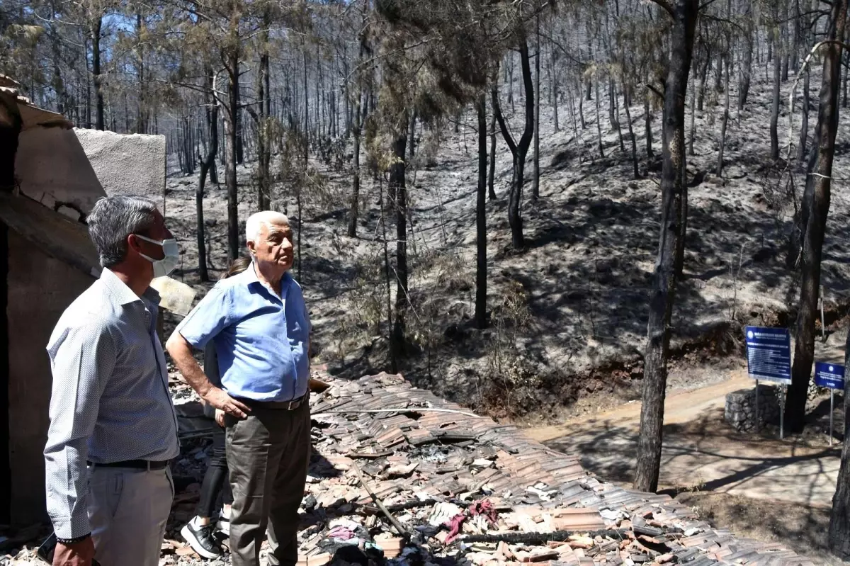 Başkan Gürün, Marmaris\'te yanan sahalarda inceleme yaptı