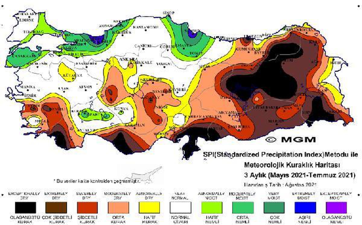 Korkutan haritalar: \'Olağanüstü\' ve \'şiddetli kuraklık\' yaşanıyor