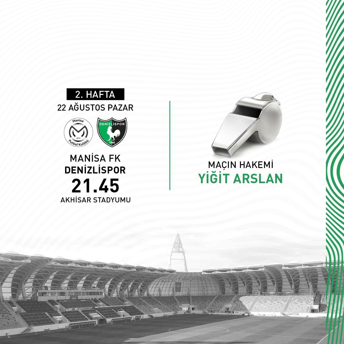 Manisa FK Denizlispor maçının hakemi belli oldu