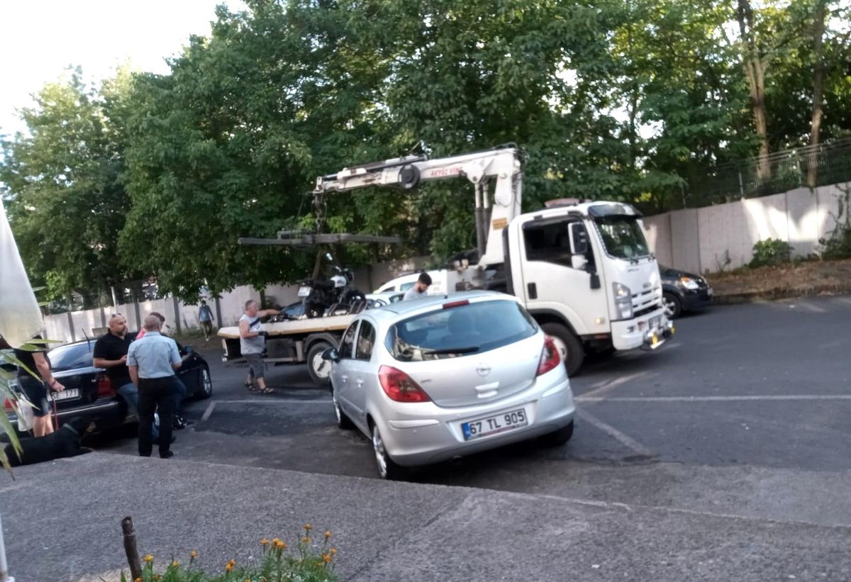 Devrilen motosikletin sürücüsü yaralandı
