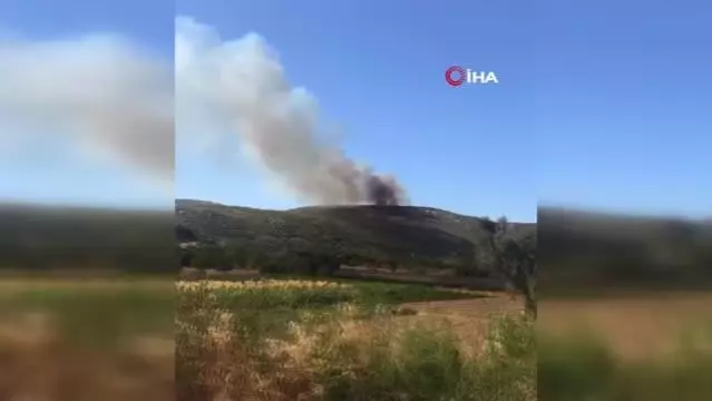 Son dakika haberleri... İzmir'deki yangına müdahale İHA kameralarına yansıdı