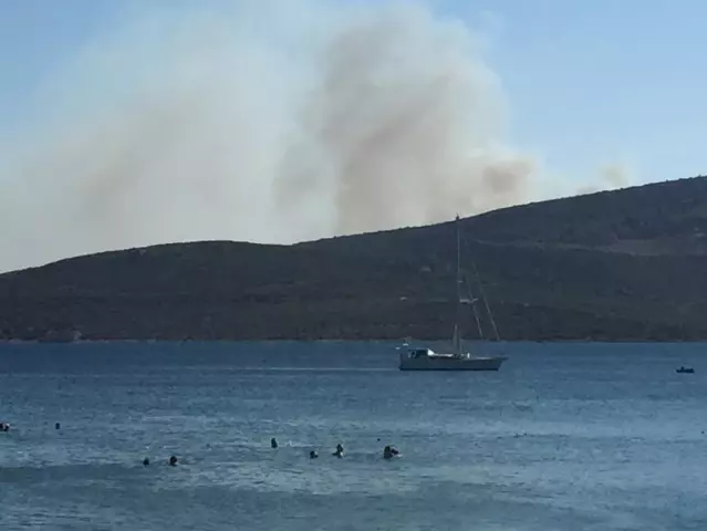 Son dakika haberleri... İzmir'deki yangına müdahale İHA kameralarına yansıdı