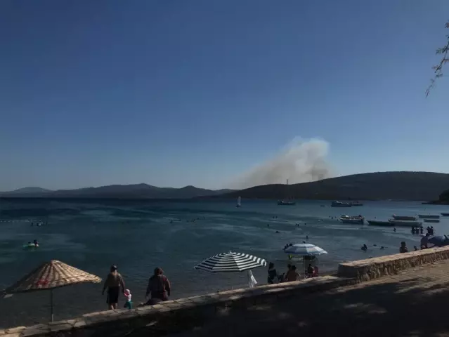 Son dakika haberleri... İzmir'deki yangına müdahale İHA kameralarına yansıdı