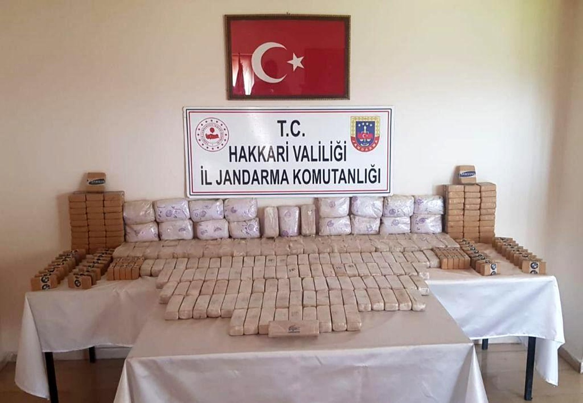 Yüksekova İlçesi Kırsal Alanında Araziye Gömülü Vaziyette 191.000 Gram Uyuşturucu Madde Ele Geçirildi