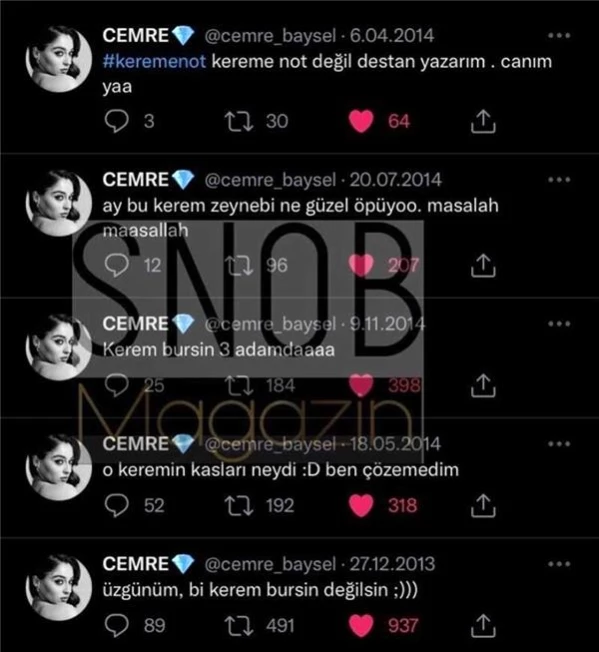 كان Cemre Baysel في حالة حب مع Kerem Bürsin!