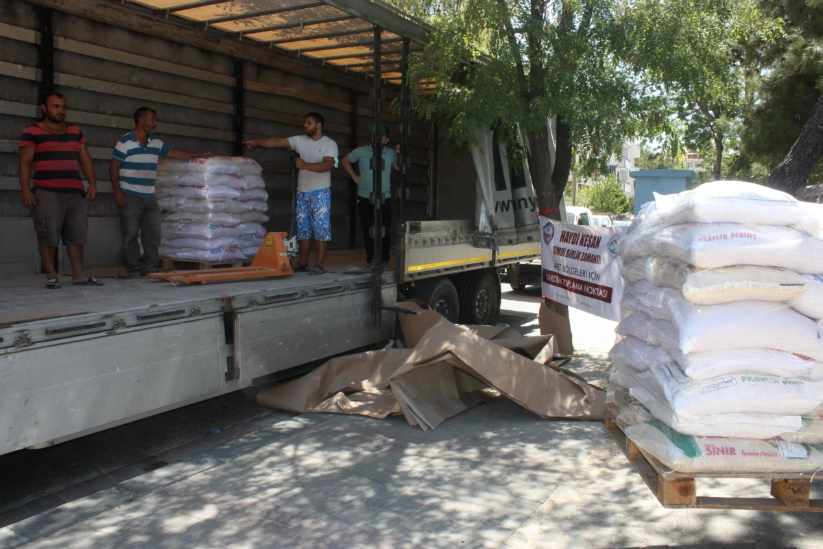 Keşan\'da afetzedeler için toplanan yardımlar yola çıktı