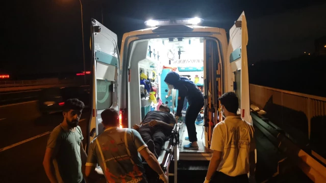 Kocaeli'de karpuz yüklü tırla çarpışan kamyonun sürücüsü yaralandı