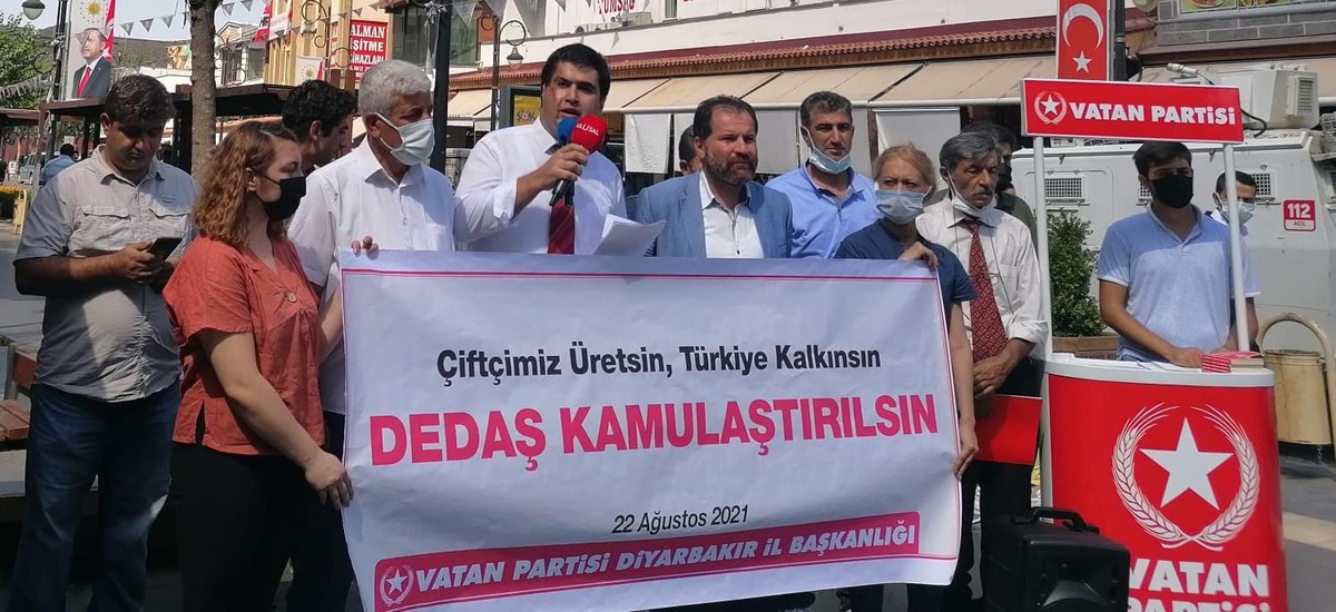 Vatan Partisi Diyarbakır İl Başkanlığı, enerji dağıtım şirketlerinin kamulaştırılmasını istedi