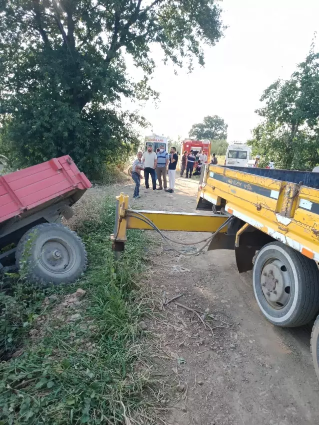 Bursa'da traktör devrildi: 1 ölü, 1 yaralı