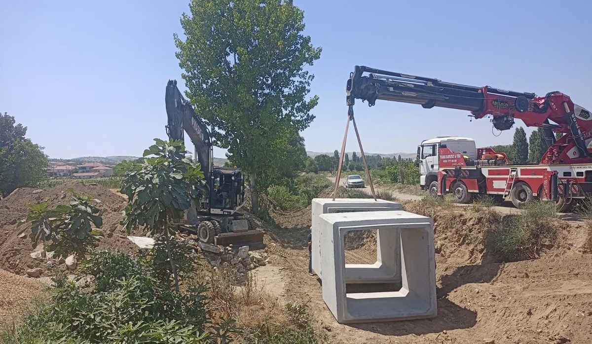 Gökçeören\'de dere geçişleri artık daha güvenli