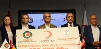 HAK-İŞ' ten sel felaketine destek için Türk Kızılayı'na bağış
