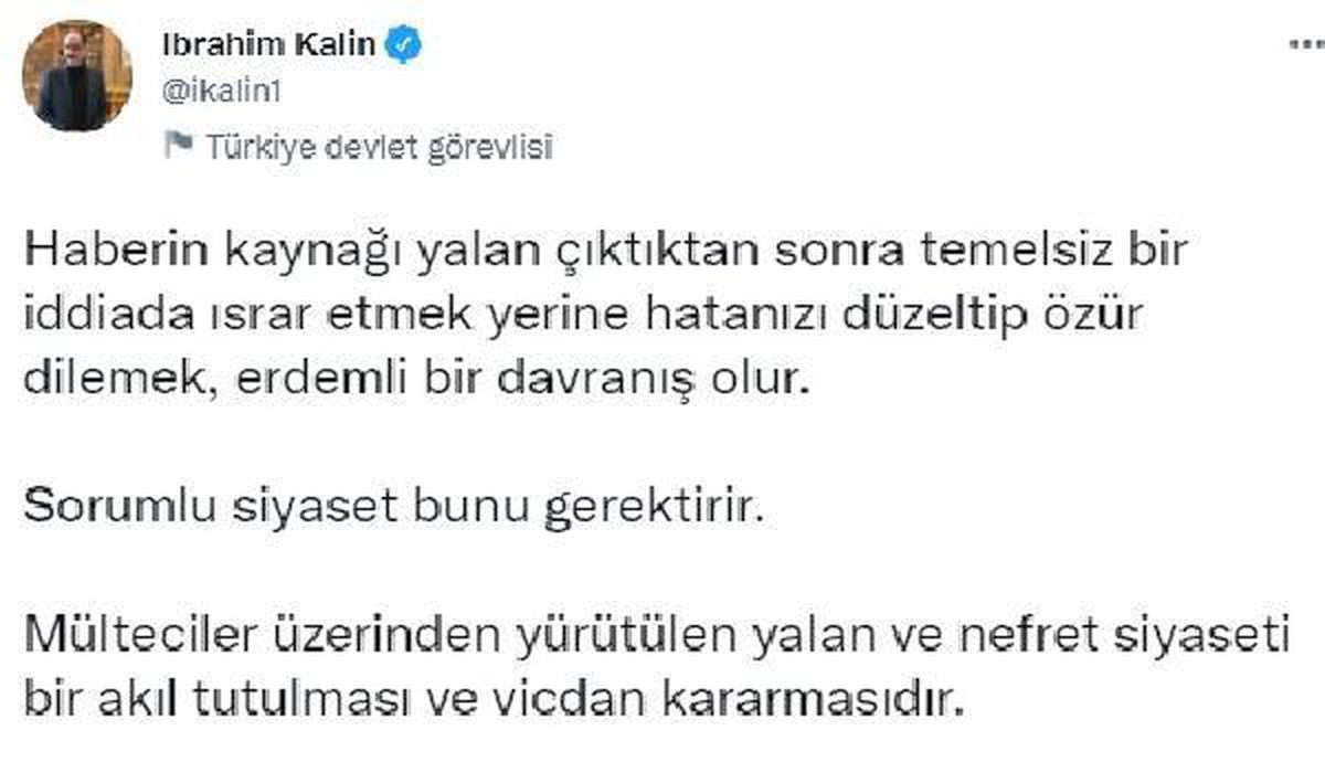 İbrahim Kalın: Mülteciler üzerinden yürütülen nefret siyaseti, vicdan kararmasıdır