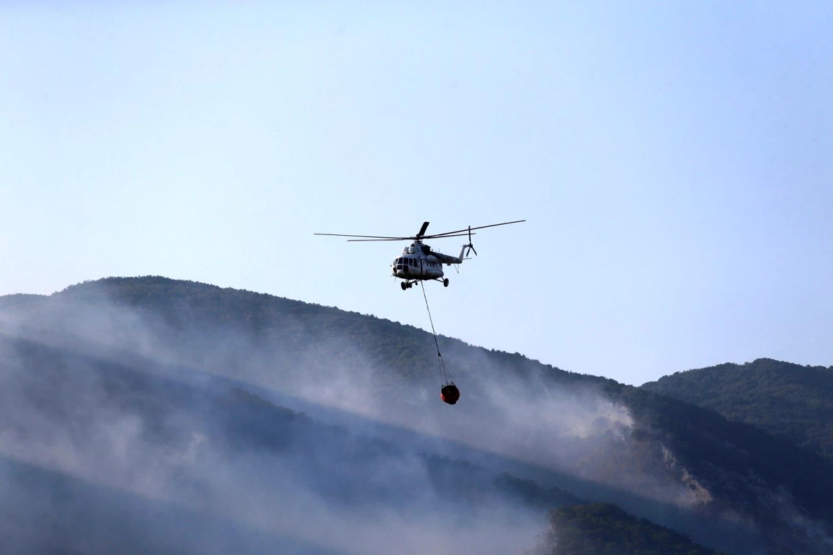Kazdağları\'ndaki yangına 29 helikopter 4 uçakla müdahale sürüyor