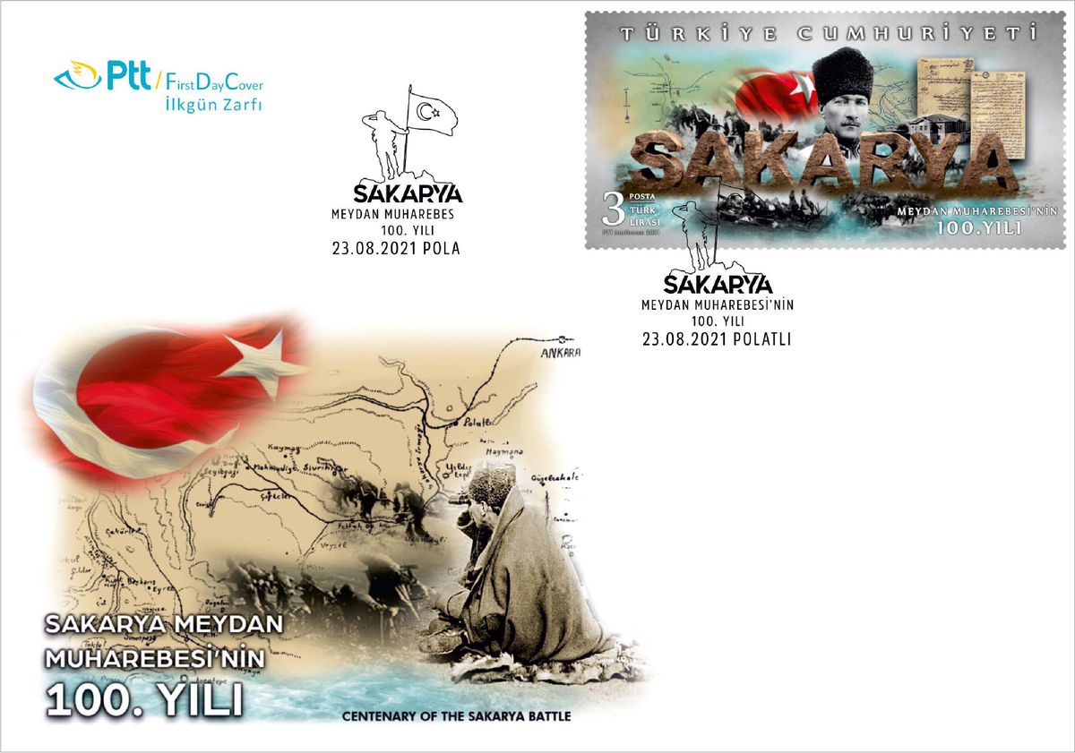PTT\'den "Sakarya Meydan Muharebesi\'nin 100. Yılı" konulu anma pulu
