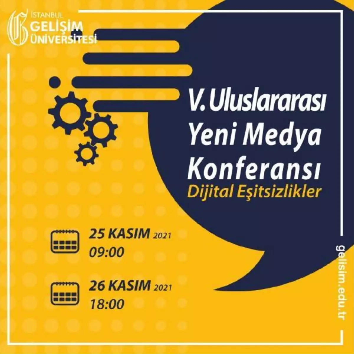 5\'inci Uluslararası Yeni Medya Konferansı kasımda başlıyor