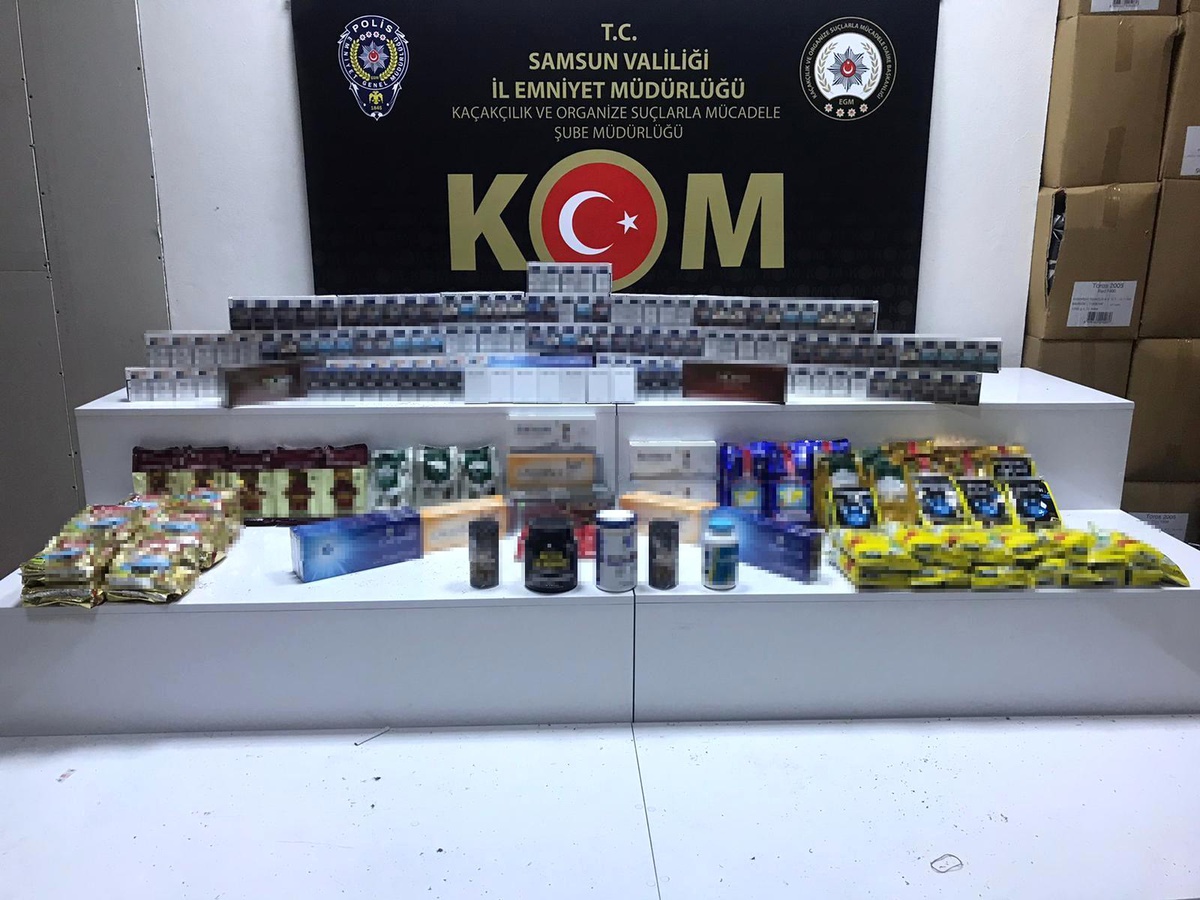 Samsun\'da yabancı uyruklu şahıs kaçak ürünlerle yakalandı