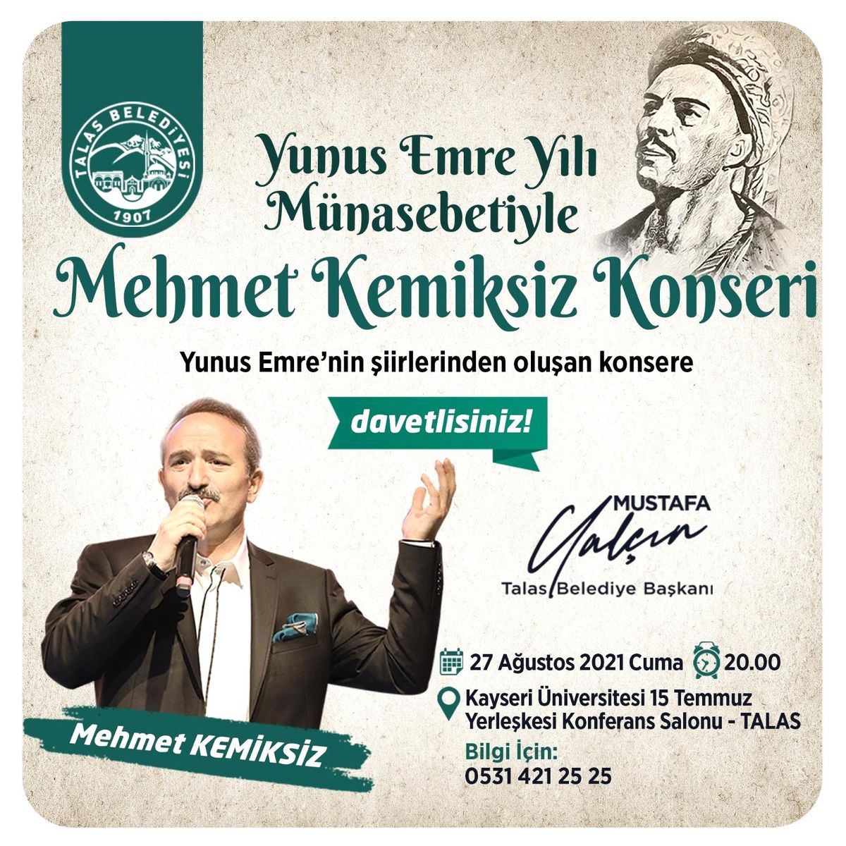 Talas\'ta Mehmet Kemiksiz konseri