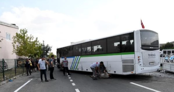 Freni boşalan otobüs 7 araca çarparak durabildi