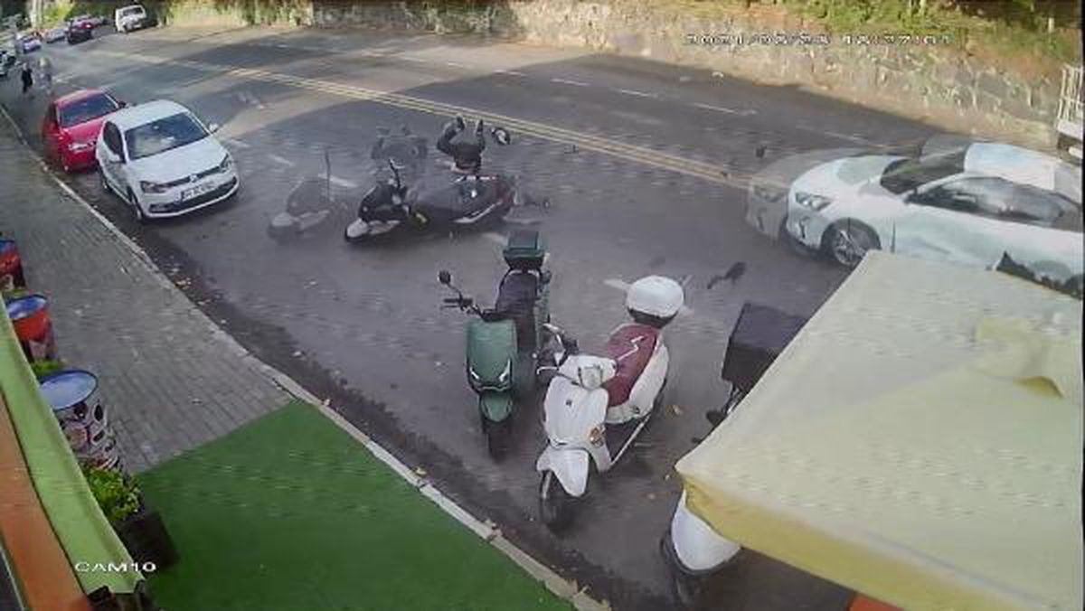 Disastrous motorcycle accident on cam