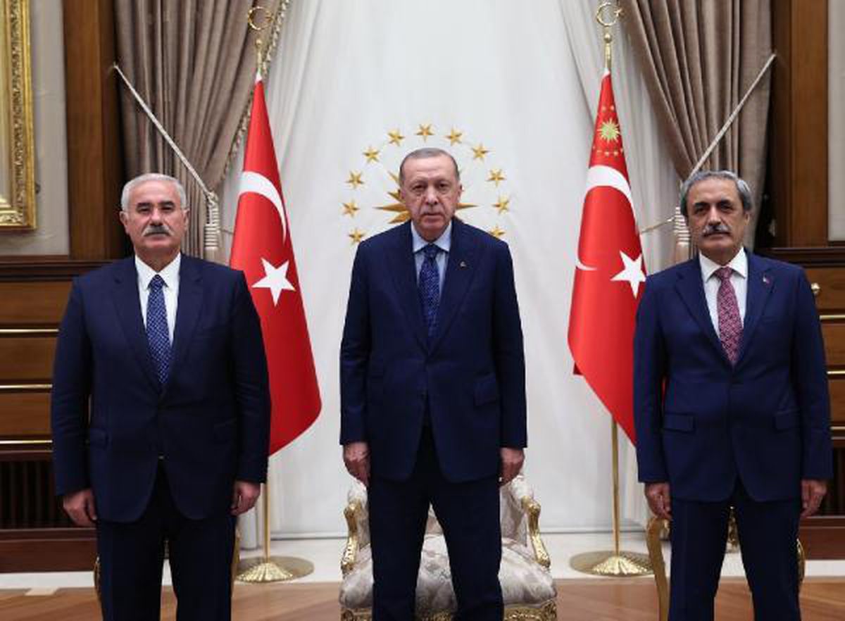 Erdoğan, Yargıtay Başkanı Akarca ve Yargıtay Cumhuriyet Başsavcısı Şahin\'i kabul etti