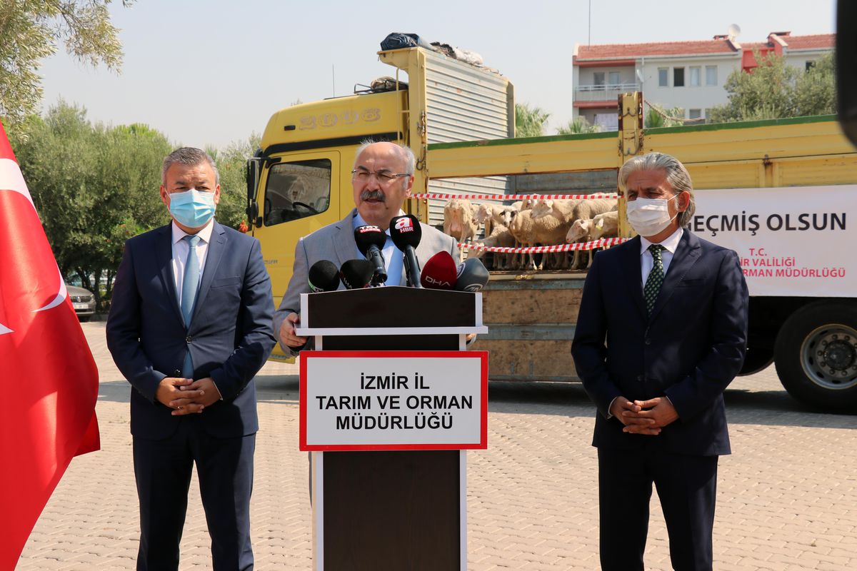 İzmirli hayırseverlerden Antalya ve Muğla\'daki yangınlarda mağdur olan üreticilere destek