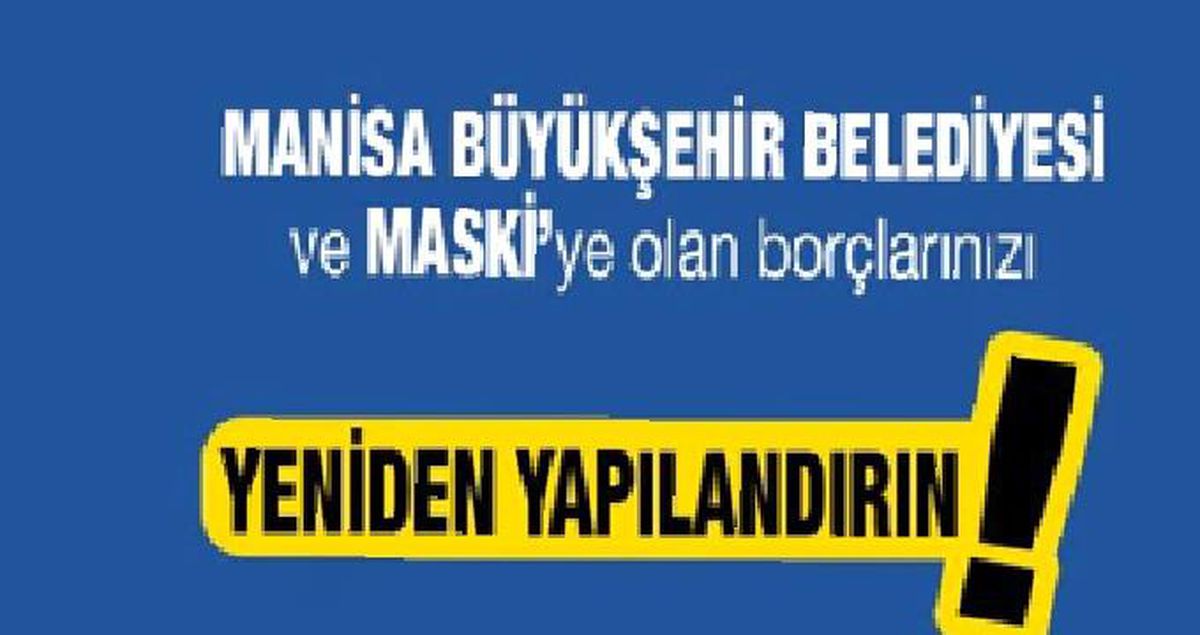 Manisa\'da su borcu olanlar dikkat, son 7 gün!