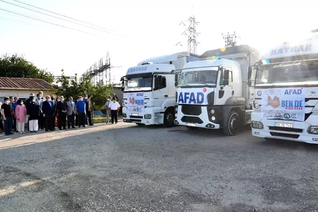 Tekirdağ'da selzedelere 3 tır yardım gönderildi