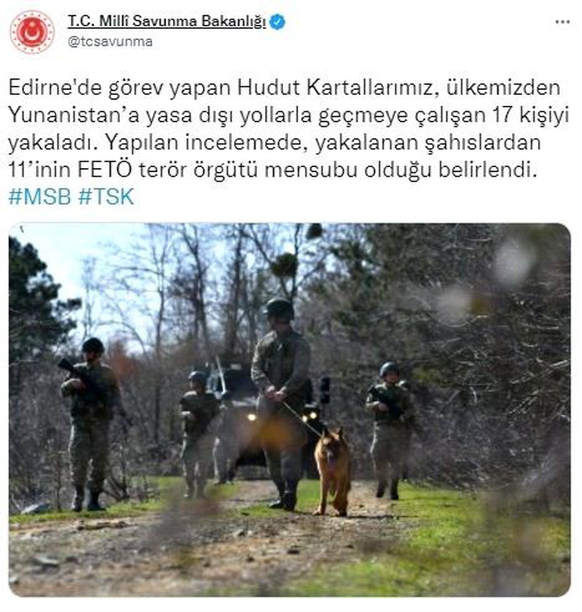 Yananistan\'a kaçmaya çalışan 17 kişiden 11\'i FETÖ\'cü çıktı