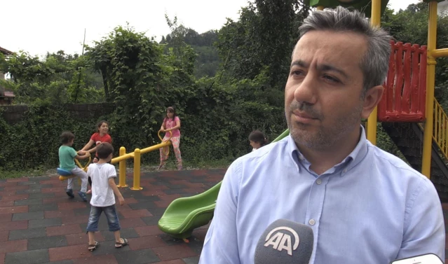 Rize'de köylere kurulan oyun parkları çocukları sevindirdi