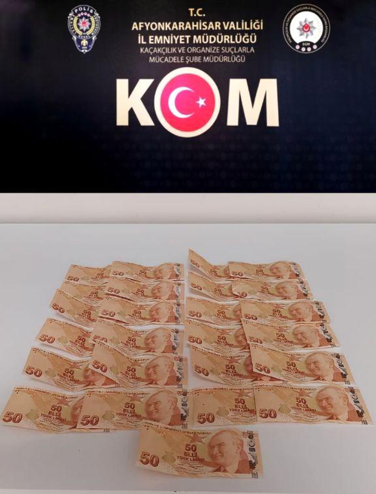 Sahte 50\'lik banknotlarla yakalandılar