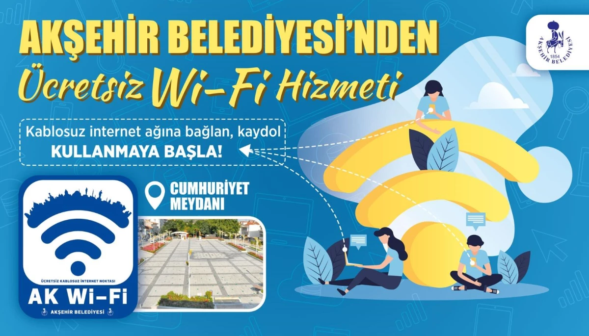 Akşehir Belediyesi\'nden ücretsiz internet hizmeti