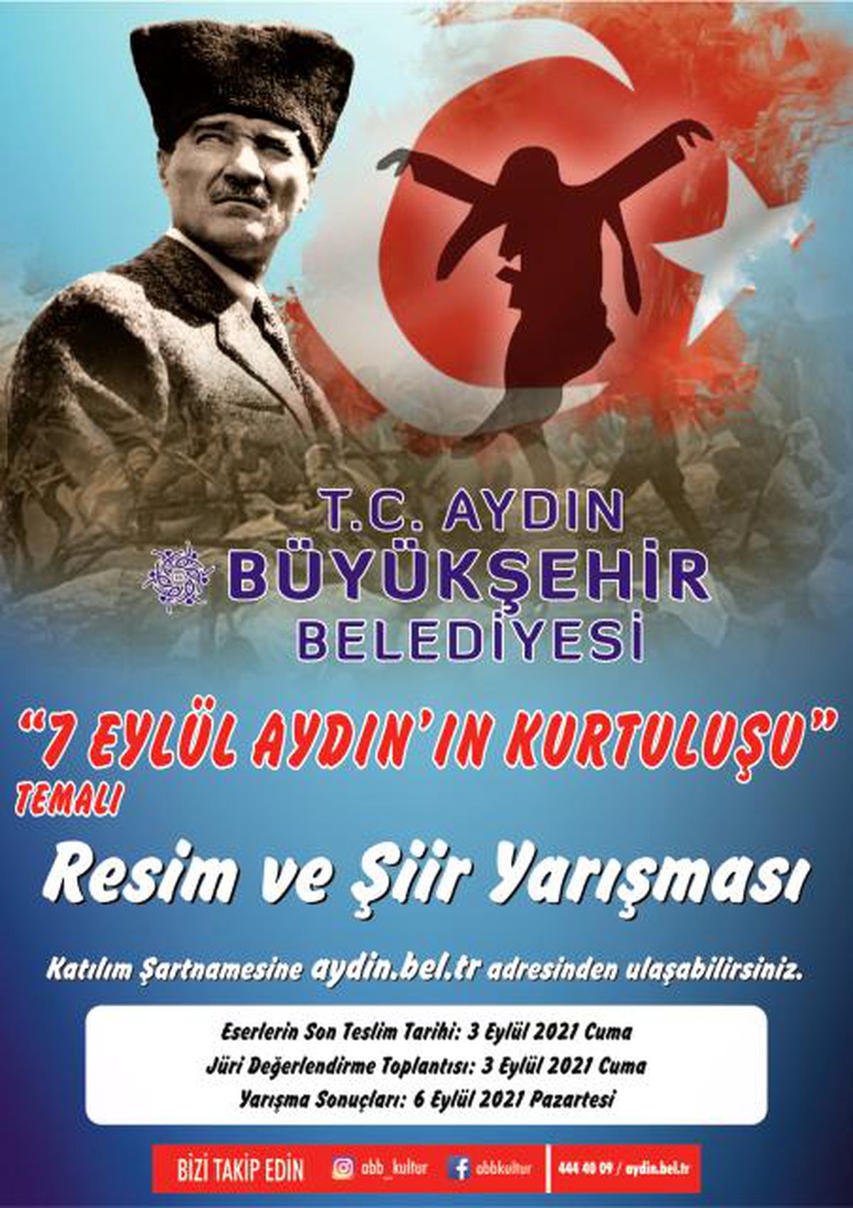 Aydın Büyükşehir Belediyesi\'nden \'7 Eylül Aydın\'ın Kurtuluşu\' temalı resim ve şiir yarışması