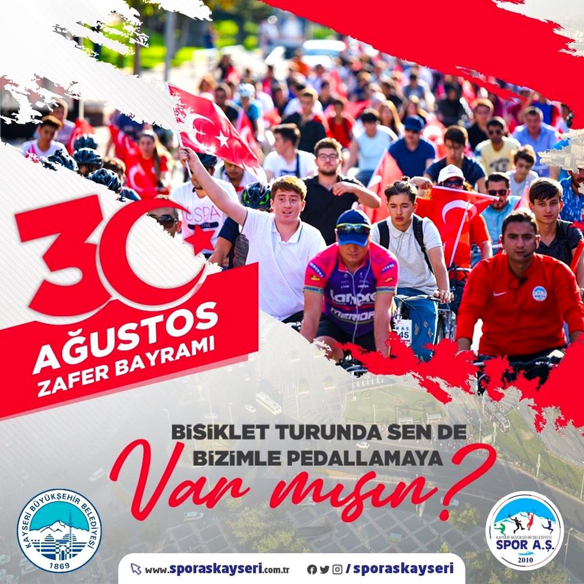 Büyükşehir\'den "Zafere Pedallıyoruz" Sloganıyla Bisiklet Etkinliği