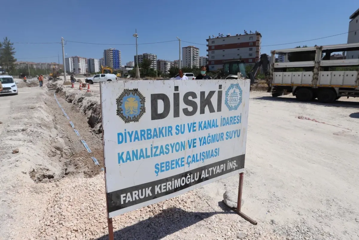 Diyarbakır Büyükşehir Belediyesi DİSKİ Genel Müdürlüğü alt yapı çalışmalarını sürdürüyor