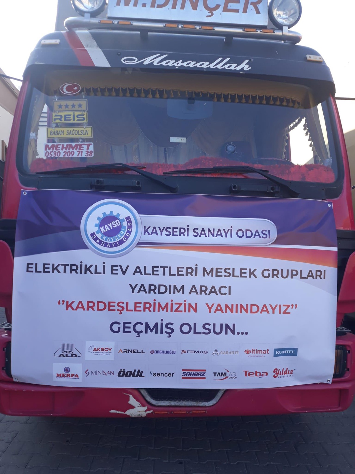 Kayseri Sanayi Odası\'ndan Antalya\'ya yardım