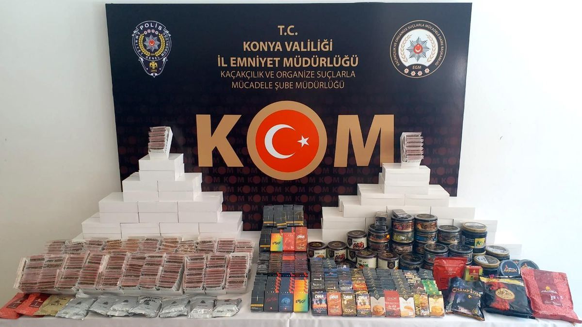 Konya\'da 29 bin 600 adet gümrük kaçağı makaron ele geçirildi