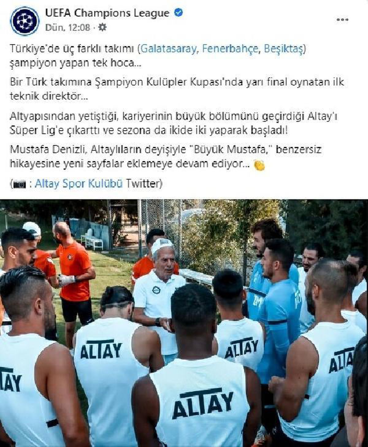 Mustafa Denizli\'ye UEFA\'dan jest