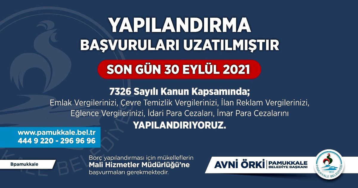Pamukkale\'de yapılandırma süresi uzatıldı