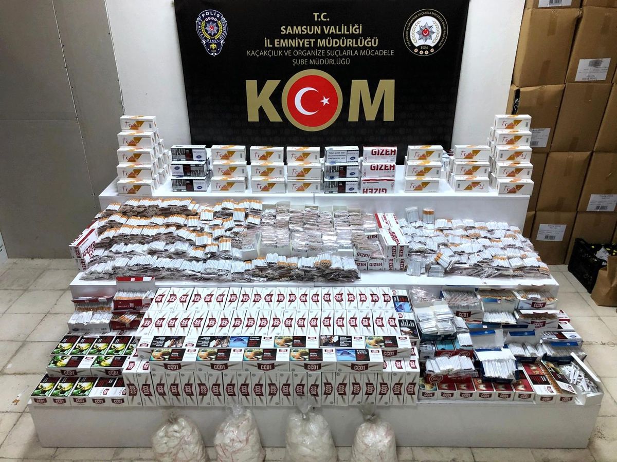 Son dakika haberleri | Samsun'da kaçak makaron ve tütün operasyonu